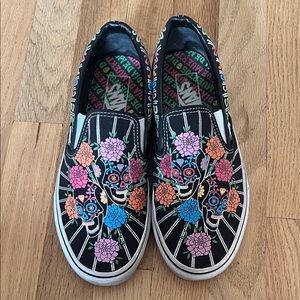 Vans Classic Slip-On 'Dia De Los Muertos' shoes Sz 9
